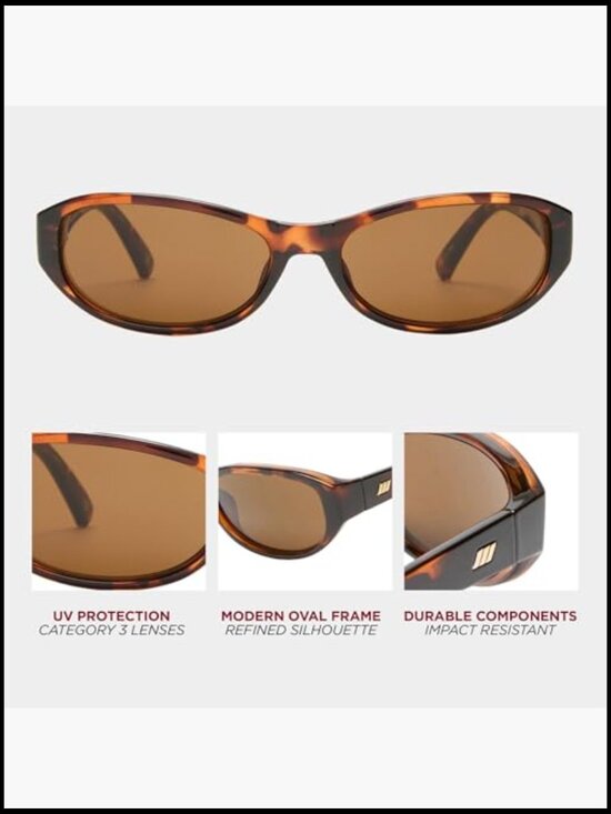 Le Specs Oval Sunglasses with Shatterproof Scratch-Resistant Lenses main image 5